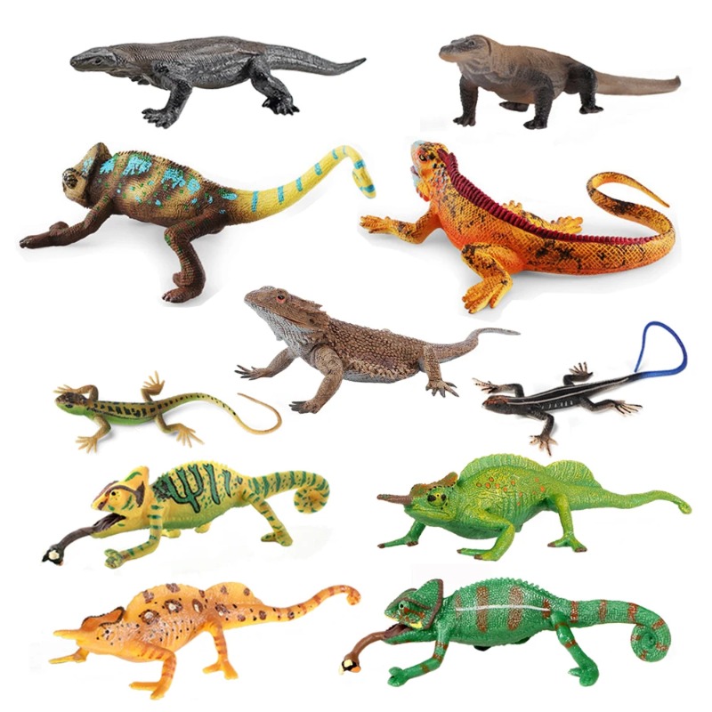 Kids Toys Reviews - Figur Iguana Kadal Mainan Bunglon Figur