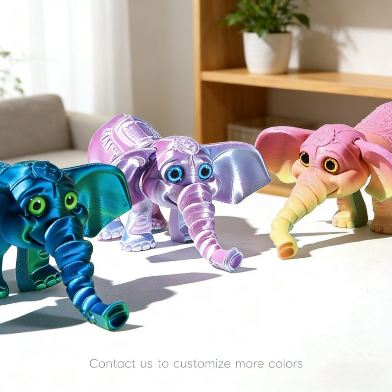 Kids Toys Elephant - Model Gajah Cetak 3D 10CM, Figur