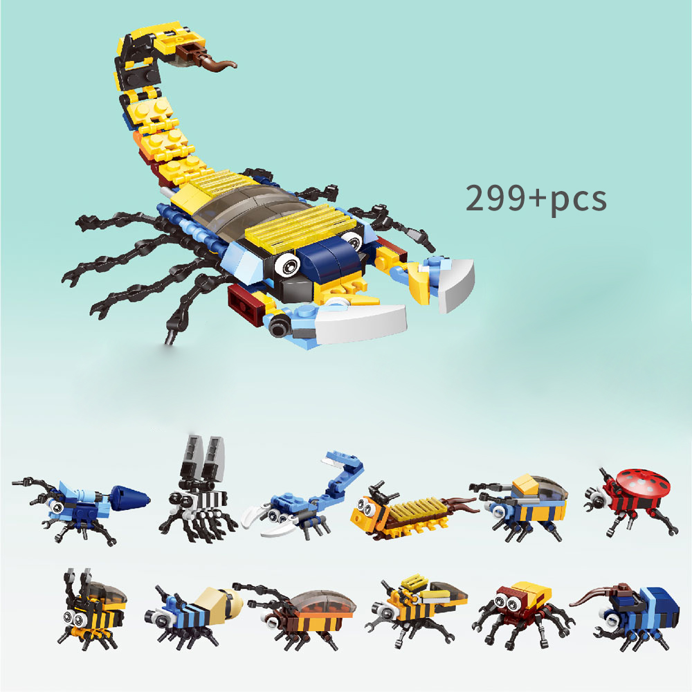 Kids Toys Elephant - Mainan blok bangunan hewan 12-in-1 Set