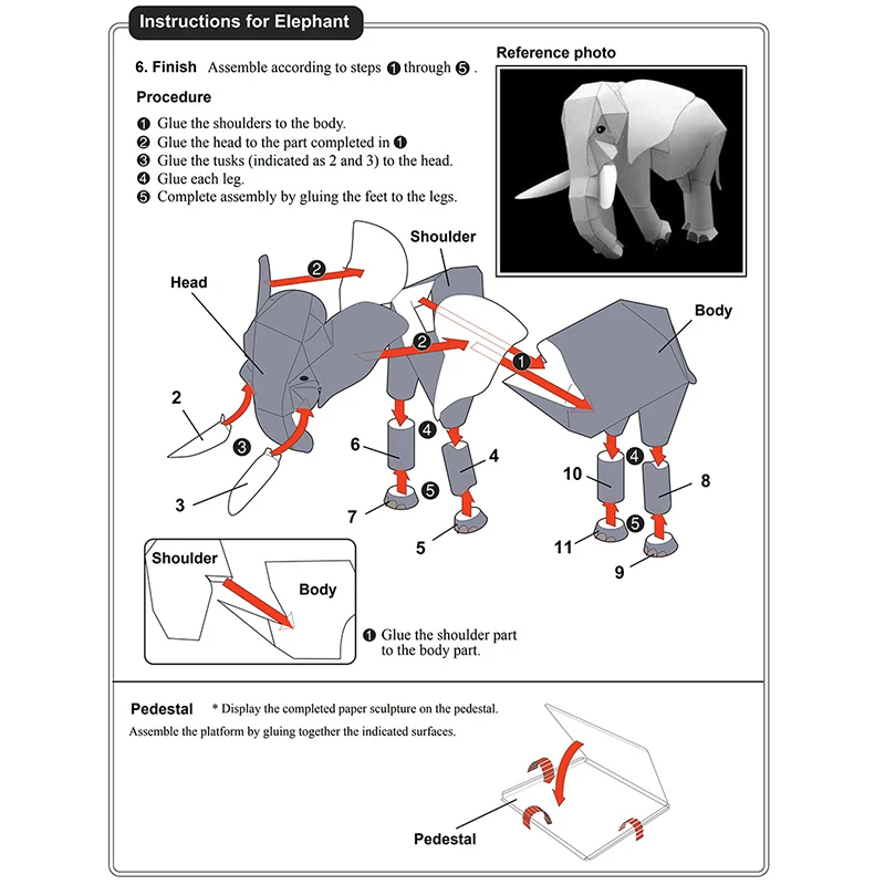 Gajah Afrika seni Origami Mini - Kids Toys Elephant ulasan dan harga