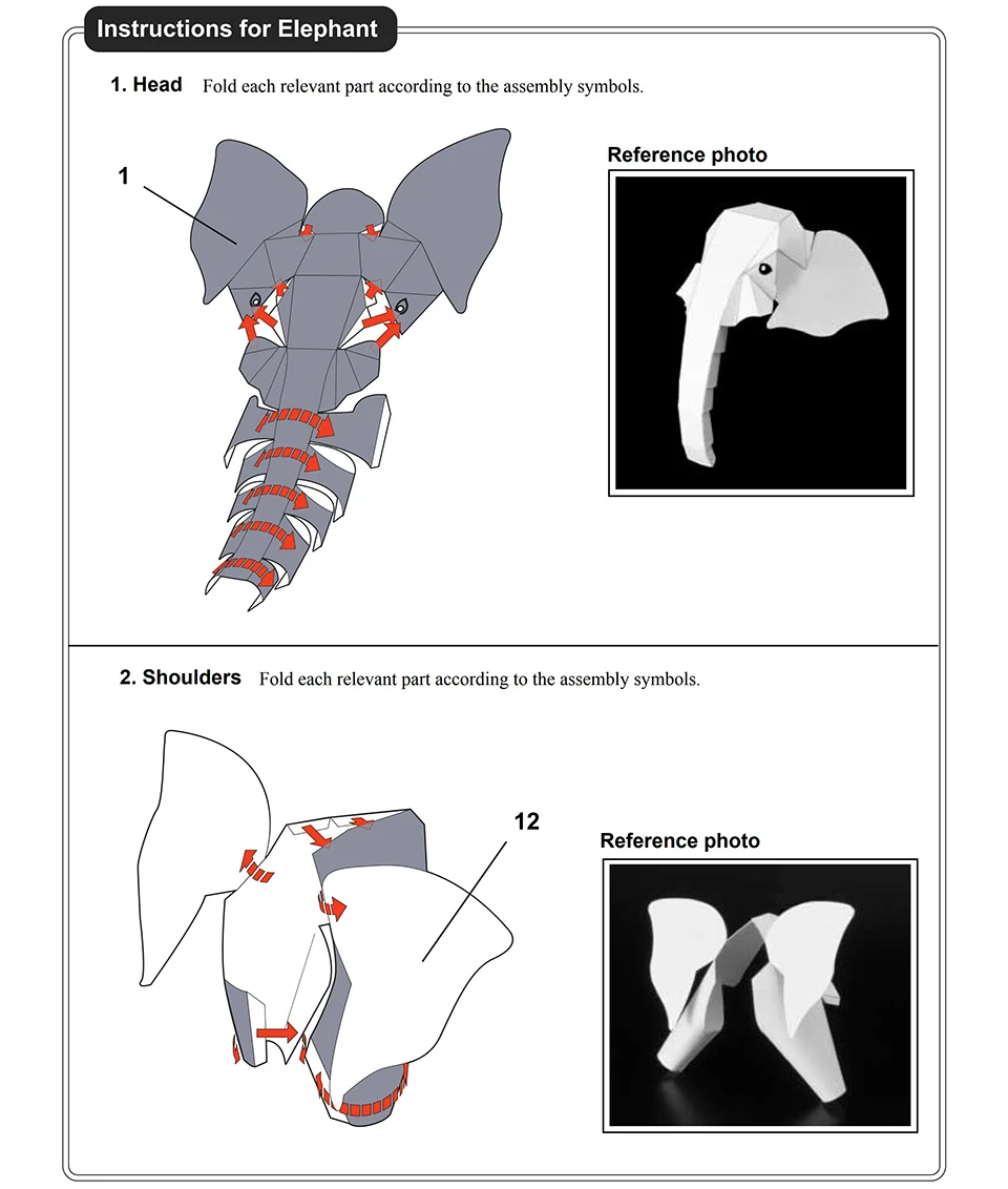 Gajah Afrika seni Origami Mini - Kids Toys Elephant ulasan dan harga